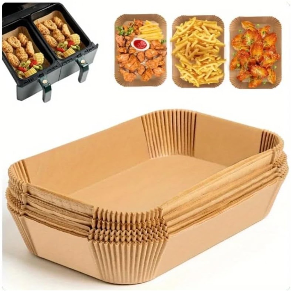 Kitchen Baking Sheets - 50/100pcs Disposable Air Fryer Paper Rectangle