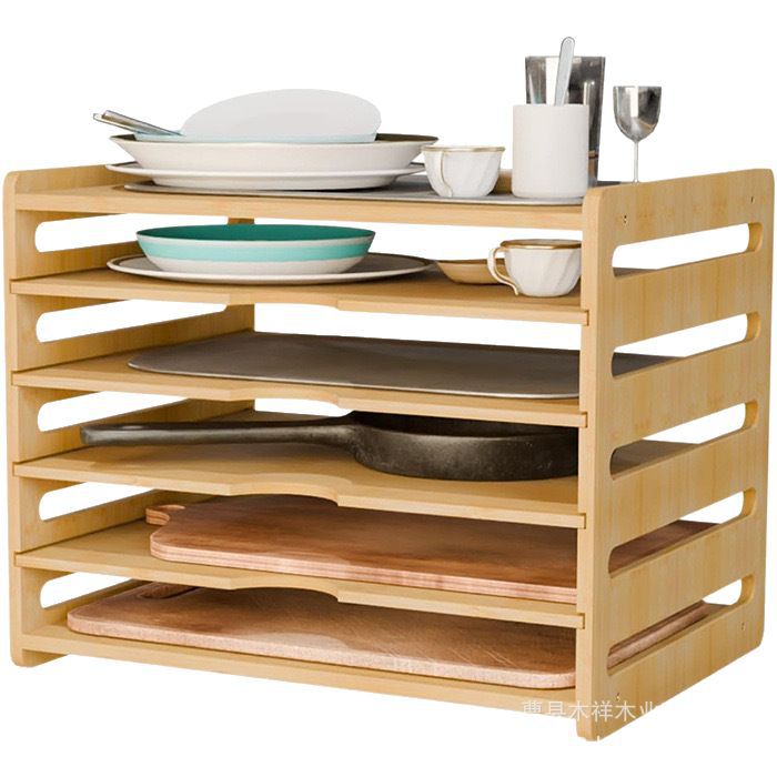Kitchen Cabinet Baking Sheet Organizer - Solid wood kitchen storage rack cabinet