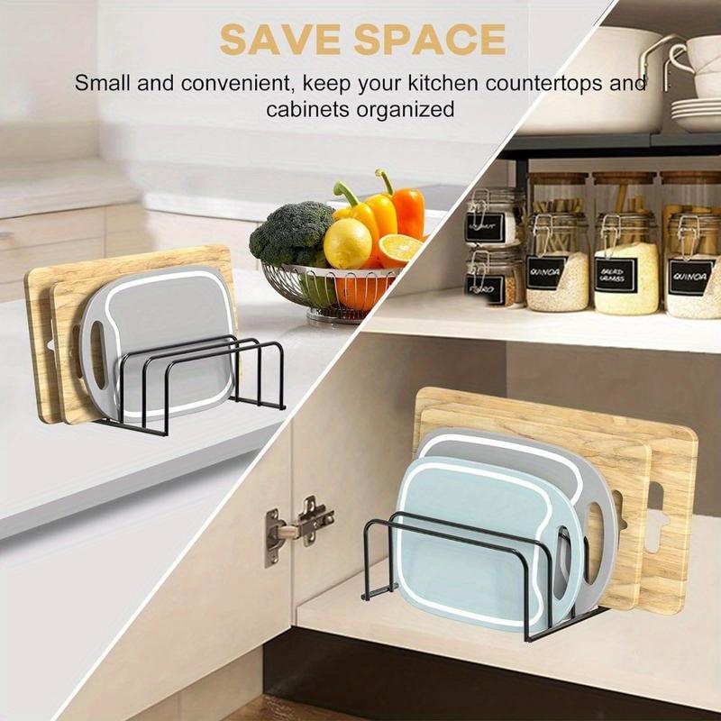 1Pc Cutting Board Organizer Ki - đánh giá và giá Kitchen Cabinet Baking Sheet Organizer