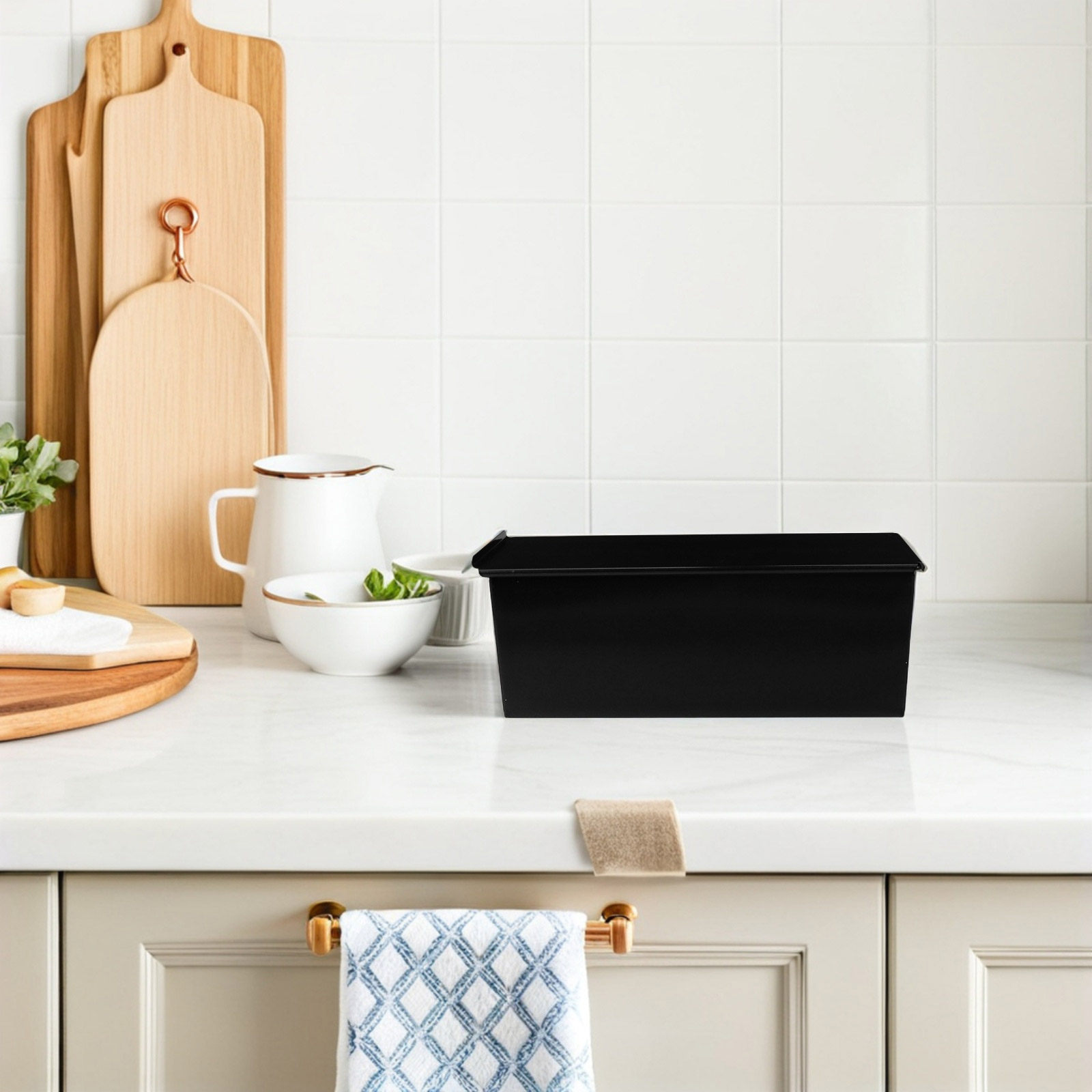 1Pcs Black Loaf Pan with Lid N - đánh giá và giá Kitchen Baking Pan