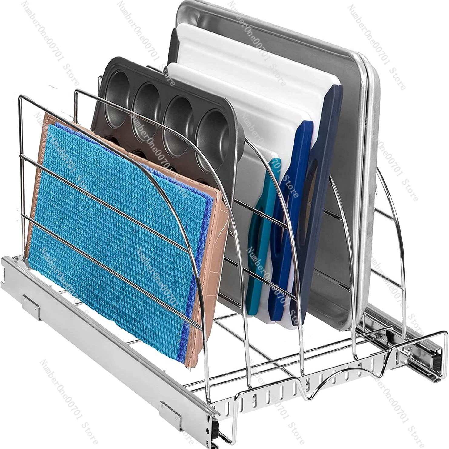 Slide-Out Kitchen Cabinet Orga - đánh giá và giá Kitchen Cabinet Baking Sheet Organizer