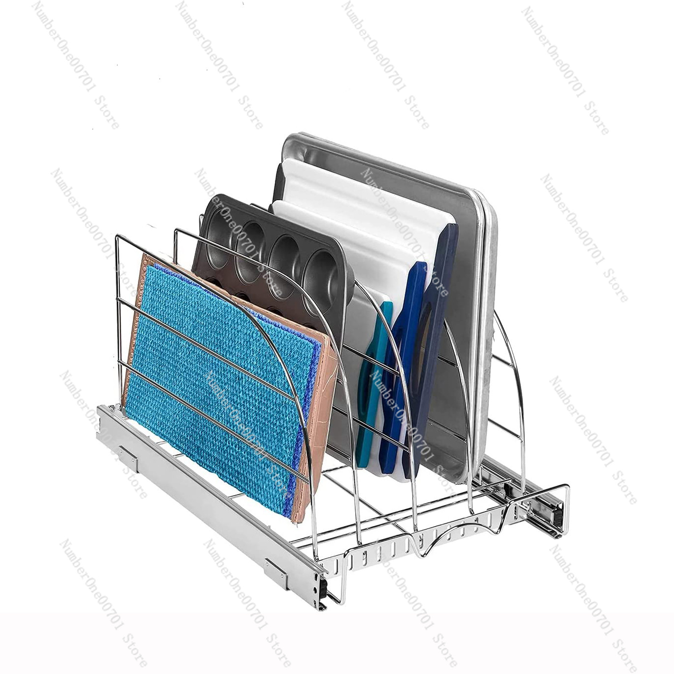 Slide-Out Kitchen Cabinet Orga - đánh giá và giá Kitchen Cabinet Baking Sheet Organizer