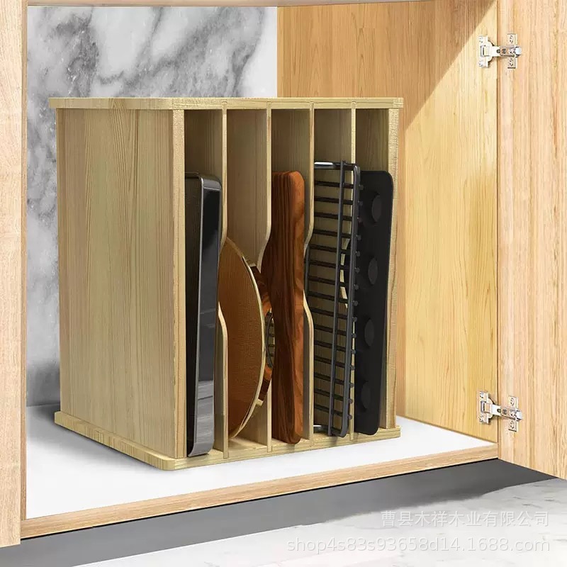 Solid wood kitchen storage rac - đánh giá và giá Kitchen Cabinet Baking Sheet Organizer