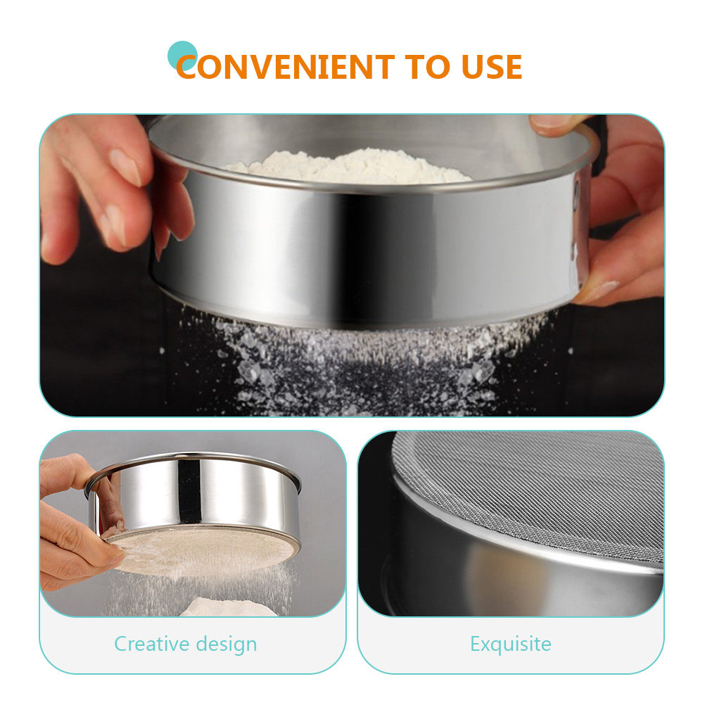 3Pcs Stainless Steel Flour Sif - đánh giá và giá Baking Powder Kitchen