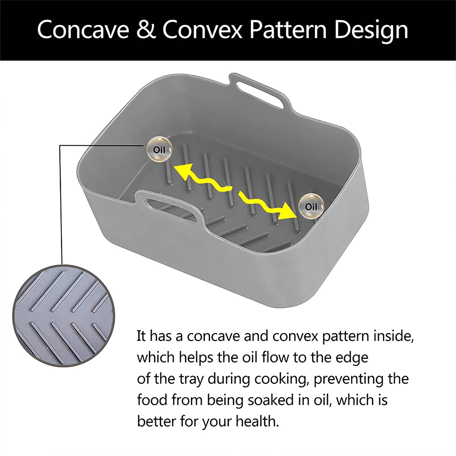 1/2Pcs Air Fryer Silicone Tray - đánh giá và giá Kitchen Baking Pan