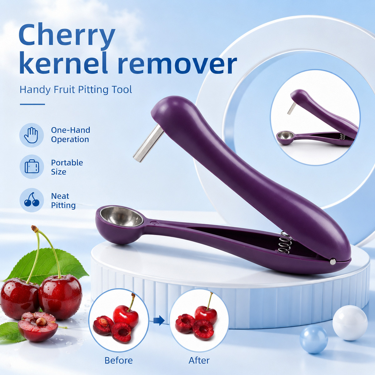 Cherry Kernel Remover Handheld - đánh giá và giá Kitchen Baking Tools