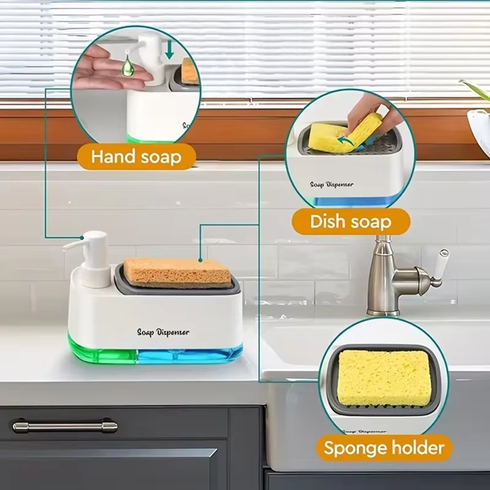 3-in-1 Hand And Dish Soap Disp - đánh giá và giá Kitchen Zo
