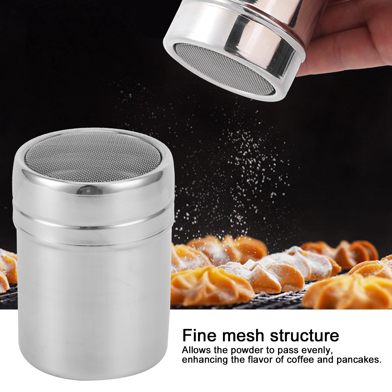 Fine Mesh Powder Shaker Stainl - đánh giá và giá Baking Powder Kitchen