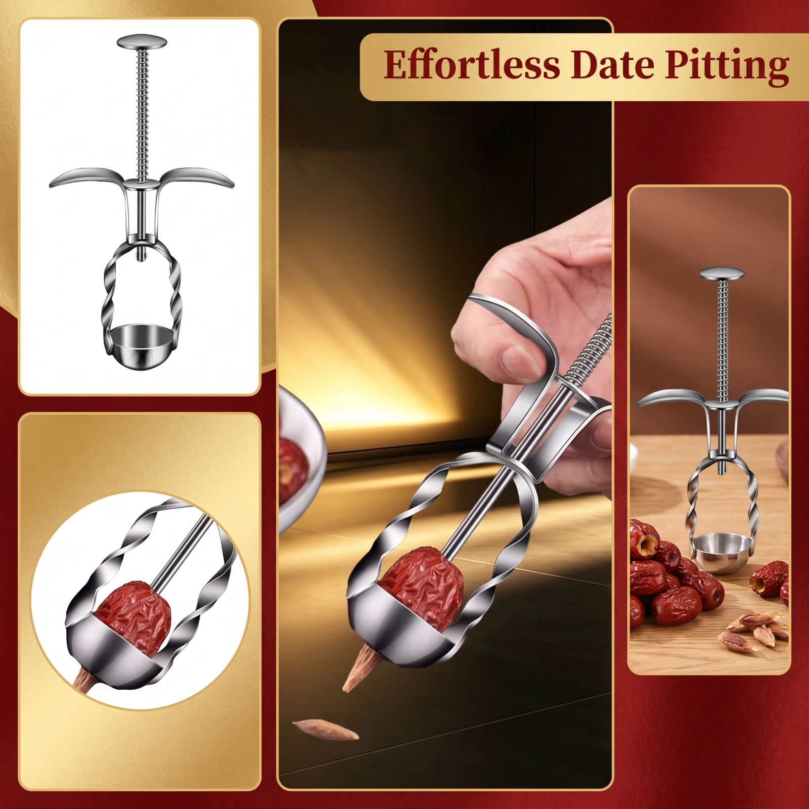 Stainless Steel Red Date Pitte - đánh giá và giá Kitchen Baking Tools