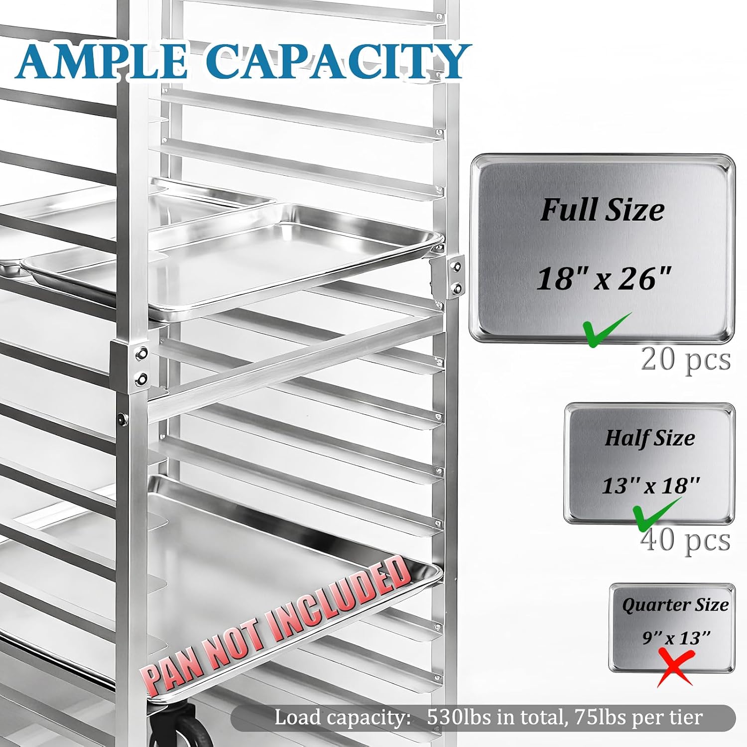 Commercial 20 Tier Stainless S - đánh giá và giá Kitchen Baking Sheets