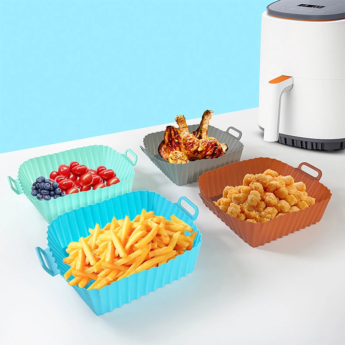 Silicone Fryer Mold Air Fryer  - đánh giá và giá Kitchen Baking Pan